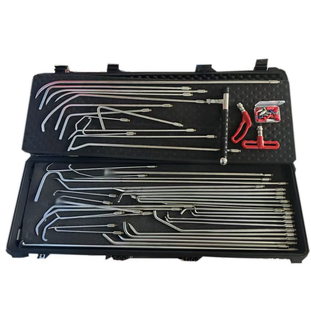 

Car dent repair 45 piece set quick release hook set dent sheet metal replaceable handle top bar tool