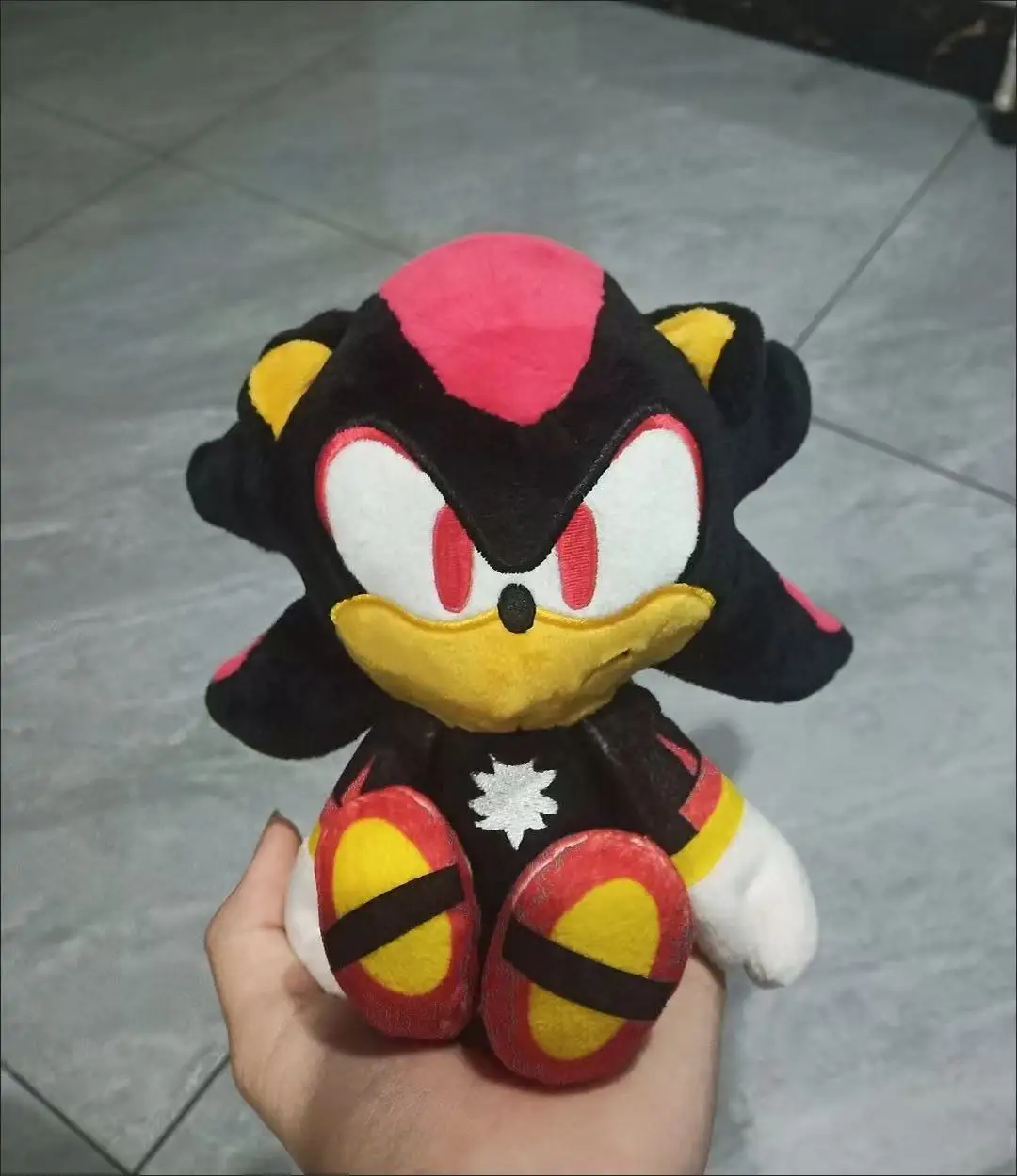 Klassischer Spielcharakter Black Shadow 50CM Plüsch-Rucksack Anime Silberpuppe Kinder-Kuscheltier Geburtstags- und Weihnachtsgeschenk