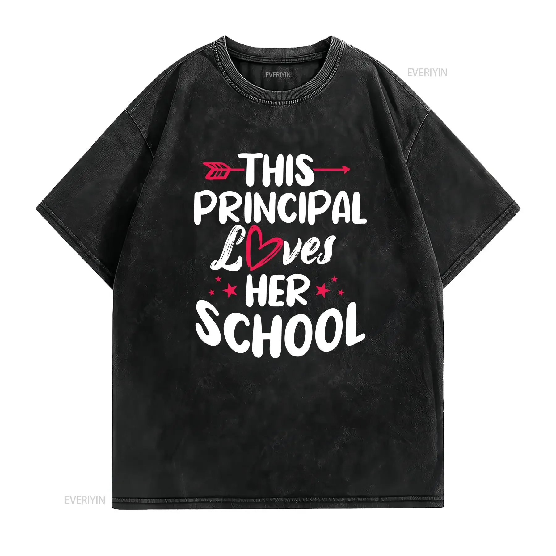 This Principal Loves Her School T Shirt For Heads Headmaster Director vintage Washed fashion Stylish streetwear