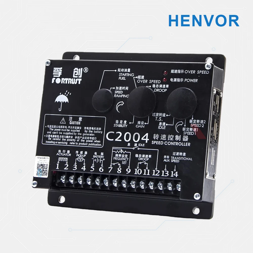 C2004 Fortrust Diesel Engine Controller Electronic Governor Speed Control Board 24V 1500rpm Generator Spare Parts