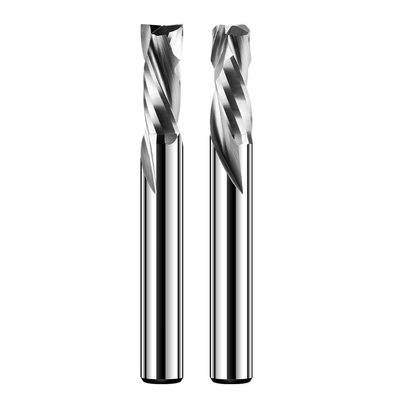 

Compression milling cutter woodwork UP & DOWN Cut Two Flutes Spiral Carbide Milling Tool CNC Router Wood End Mill Cutter Bits