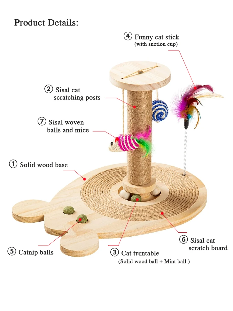 Pet Cat Scratching post Scraper Scratchers Accessories Supplies Toys for cats Tree Scratch board Catnip ball kittens mint mouse