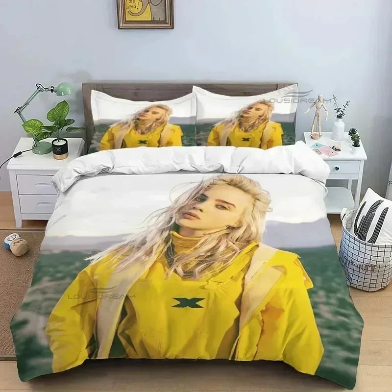 Luxury New 3D Print Popular Star B-E Singer Bedding Set Duvet Cover Bed Set Quilt Cover Pillowcase Size Boys Adult Bedding Set 6