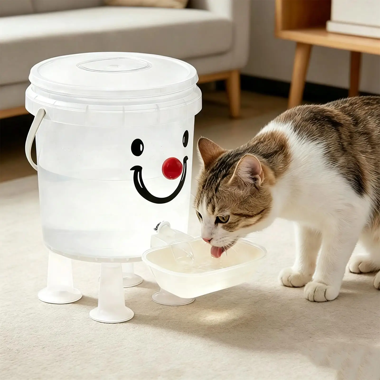 Pet Drinking Fountain Set Cartoon Automatic Water Dispenser 3/5L Large Capacity Water Dispenser Puppy Fountain Dispenser view 2