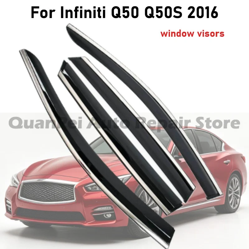 Well-made rain guards For Infiniti Q50 Q50S 2016,original match anti deform,durable for window protection & decoration