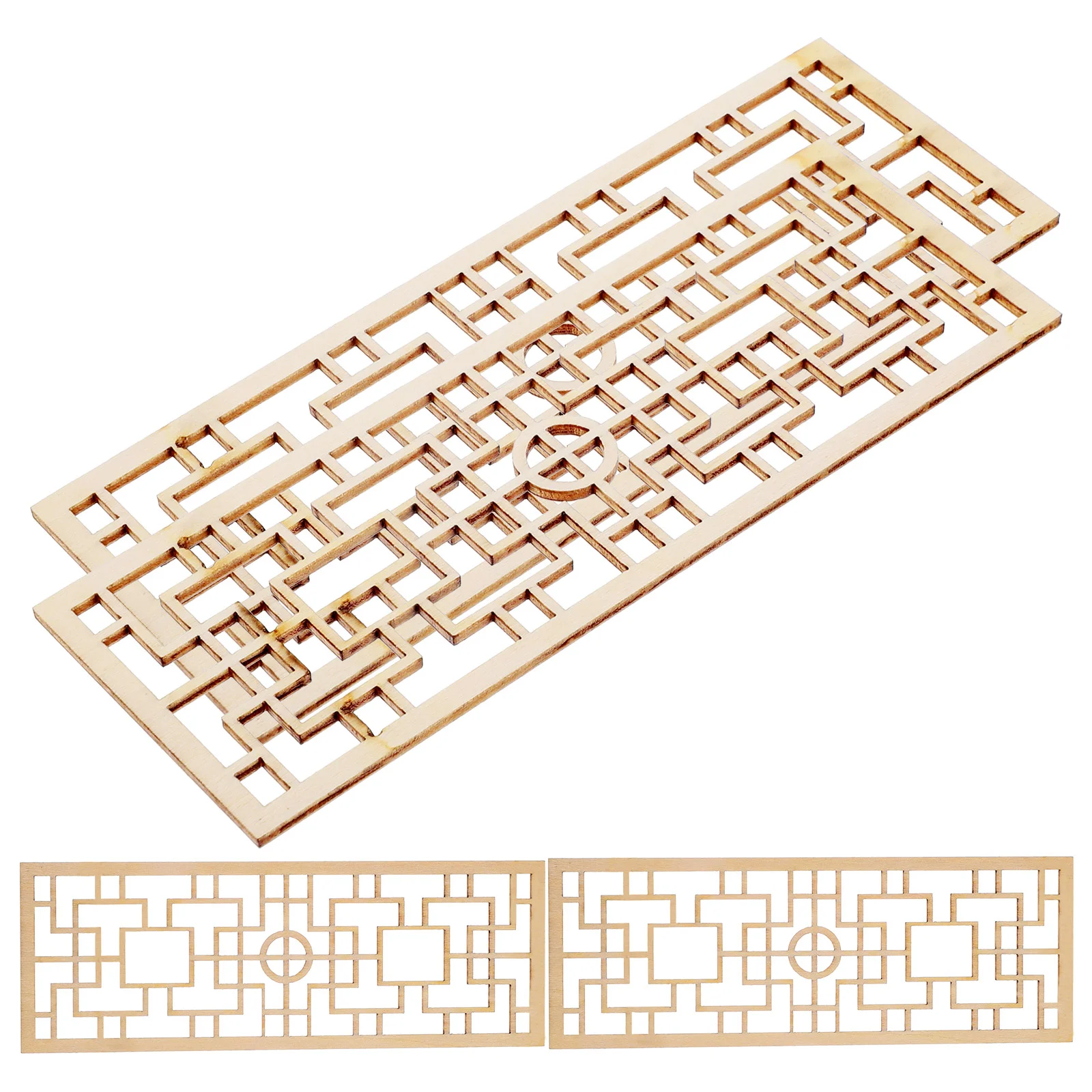 

4 Pcs Dollhouse Room Divider Miniature Screen Aldut Toys Funny for Wood Accessories Dolls Outdoor Decor