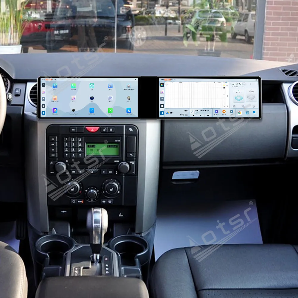 

Двойное 12,3-дюймовое радио CarPlay Qualcomm для Land Rover Discovery 3 2004-2009, GPS-навигация, сенсорный экран, мультимедийный плеер, стерео