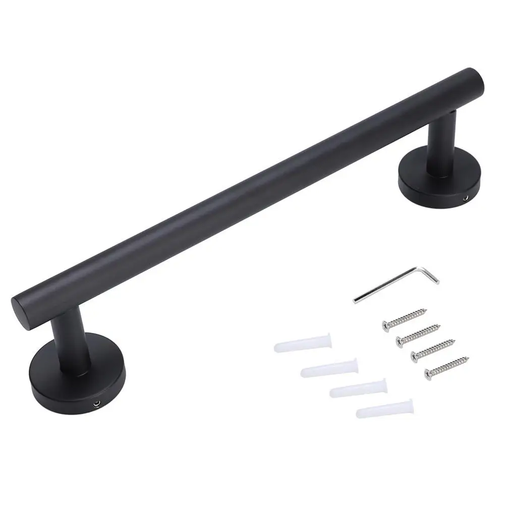 

30cm Stainless Steel Brushed Towel Rack Holder - Wall-Mounted Bathroom Storage Organizer