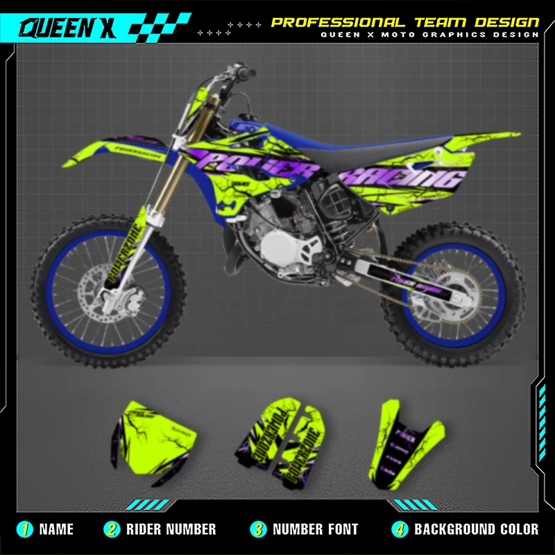 

Queen X MOTOR Cusotm Team Motorcycle Graphics Decal Stickers Kits For YAMAHA YZ85 2015 2016 2017 2018 2019 2020 2021 YZ 85 012