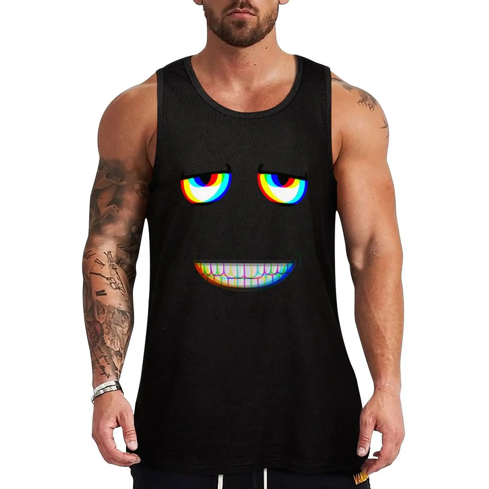 

Aphex twin parody trippy face Essential Tank Top Vest male sleeveless jackets men clothing summer Men's tops