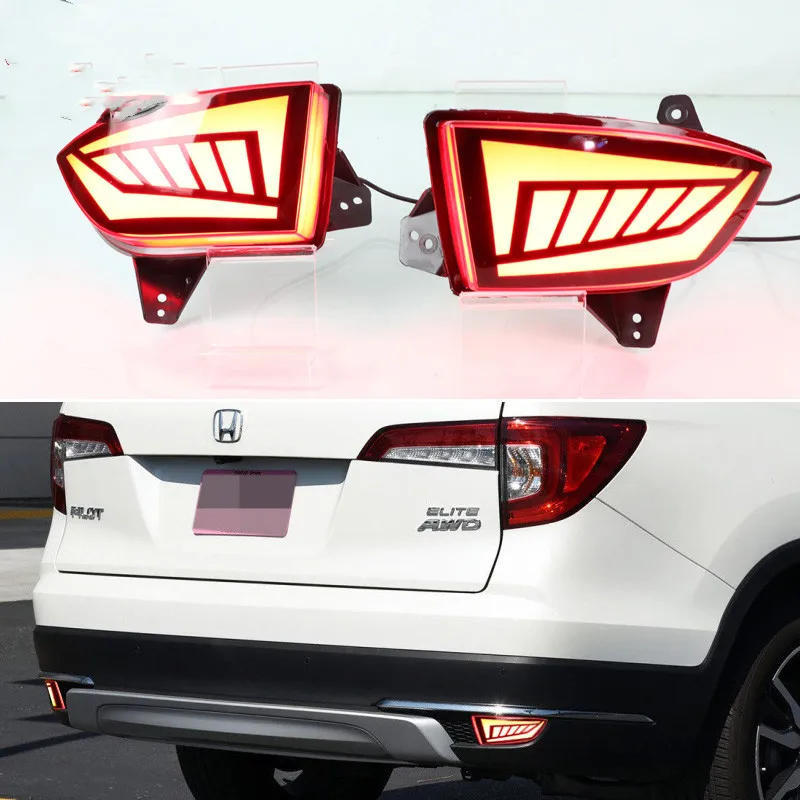 

Led Car Rear Bumper Lights For Honda Pilot 2019 2020 2021 2022 Stop Dynamic Turn Signal Indicators Brake Reflector Fog Lamp