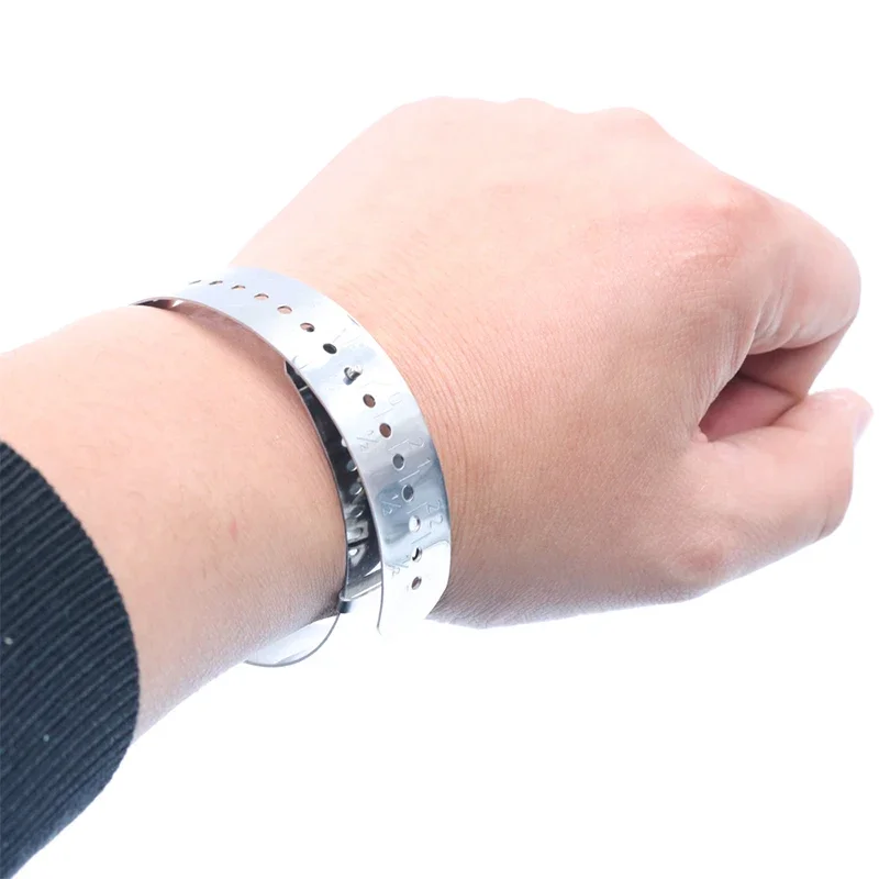 

High Quality Adjustable Bangle Sizer Centimeters Gauge Stainless Steel Wrist Circumference Bracelet Measuring Tool