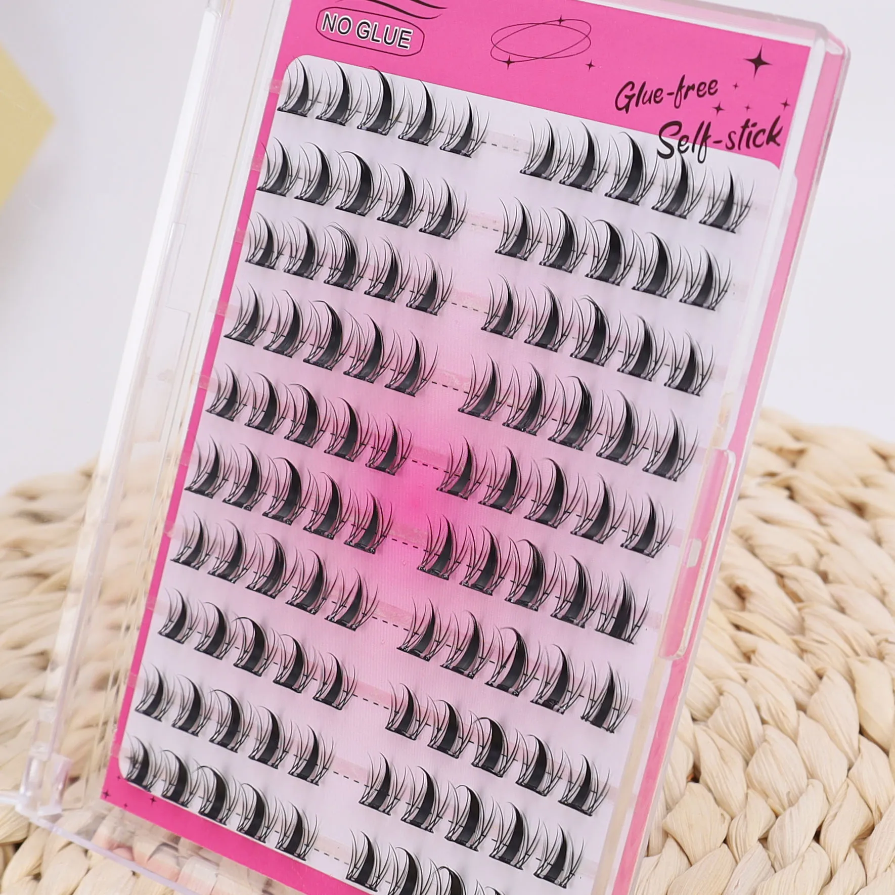 무료 접착제 100개 클러스터 만화 속눈썹, 작은 악마 속눈썹, 자연스러운 시뮬레이션, 매우 부드러운, 엄마의 가짜 속눈썹