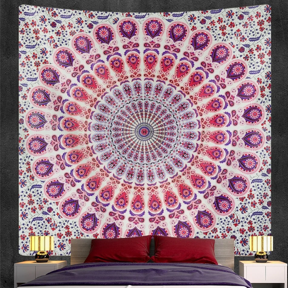 Mandala Tapestry Wall Hanging Sandy Beach Throw Rug Blanket Camping Tent Travel Mattress Bohemian Sleeping Pad Tapestries