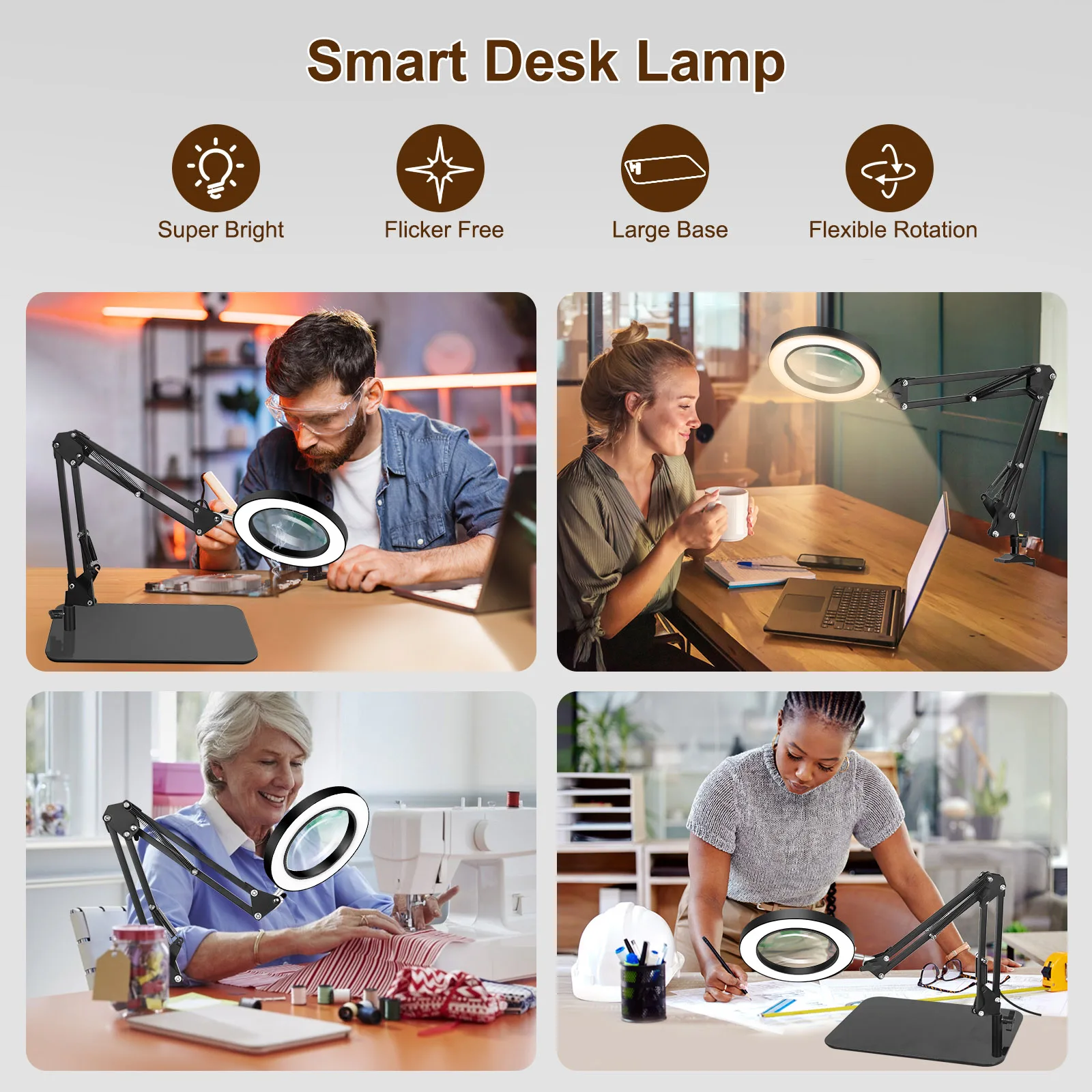 Imagem -06 - Newacalox-suporte de Solda com Usb Pcb Clip Holder Terceira Mão Welding Repair Tool Kit 5x Led Magnifier Light