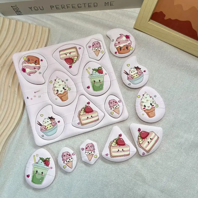 [JN] 8pcs Soft Cosmetic Puffs Cosmetic Powder Puff Blender Set Multi Shaped Soft Touch Sponges For Daily Makeup Tools