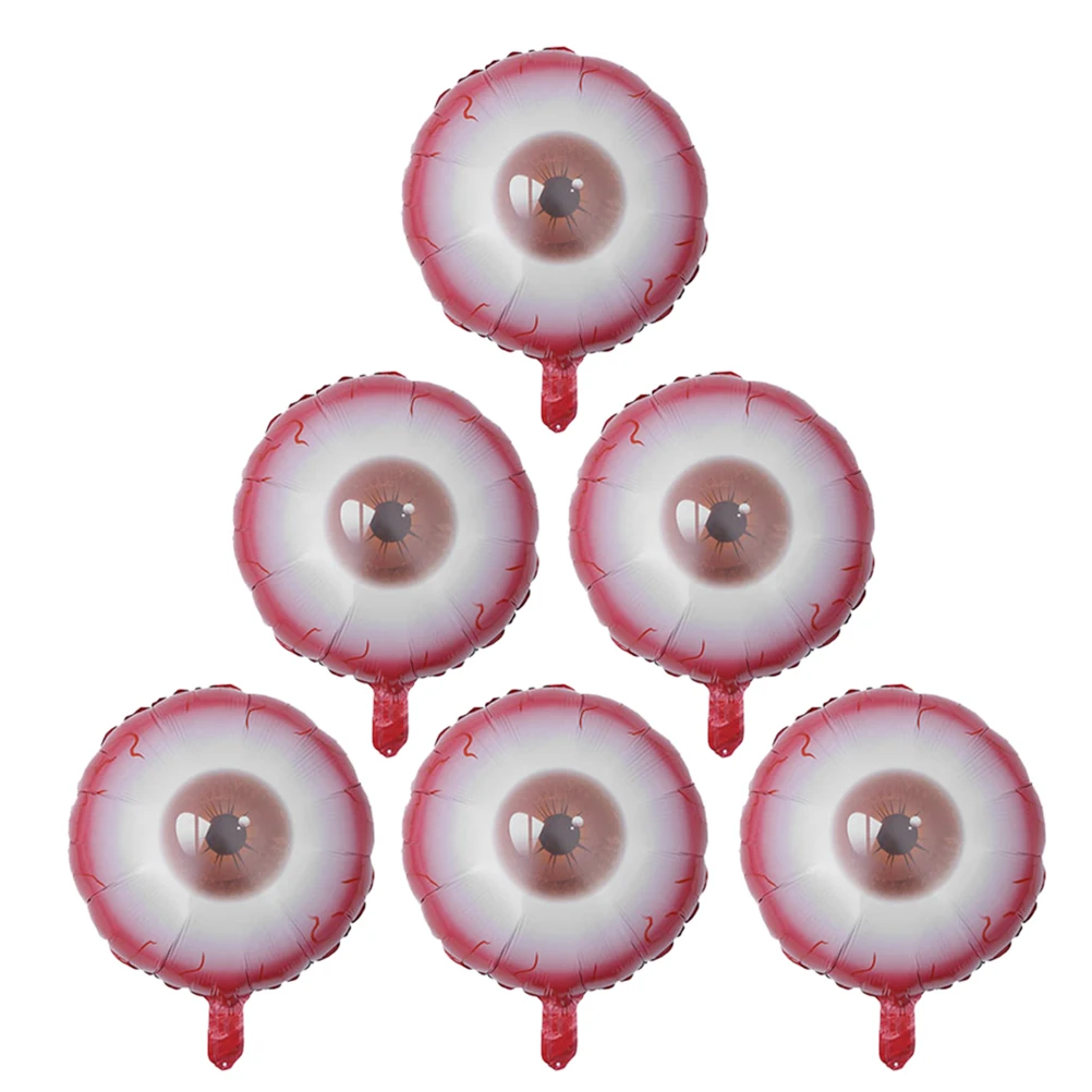 

6 Pcs Eyeball Balloons Halloween Creepy Design Festive Atmosphere Photography Props Round naments Balloon