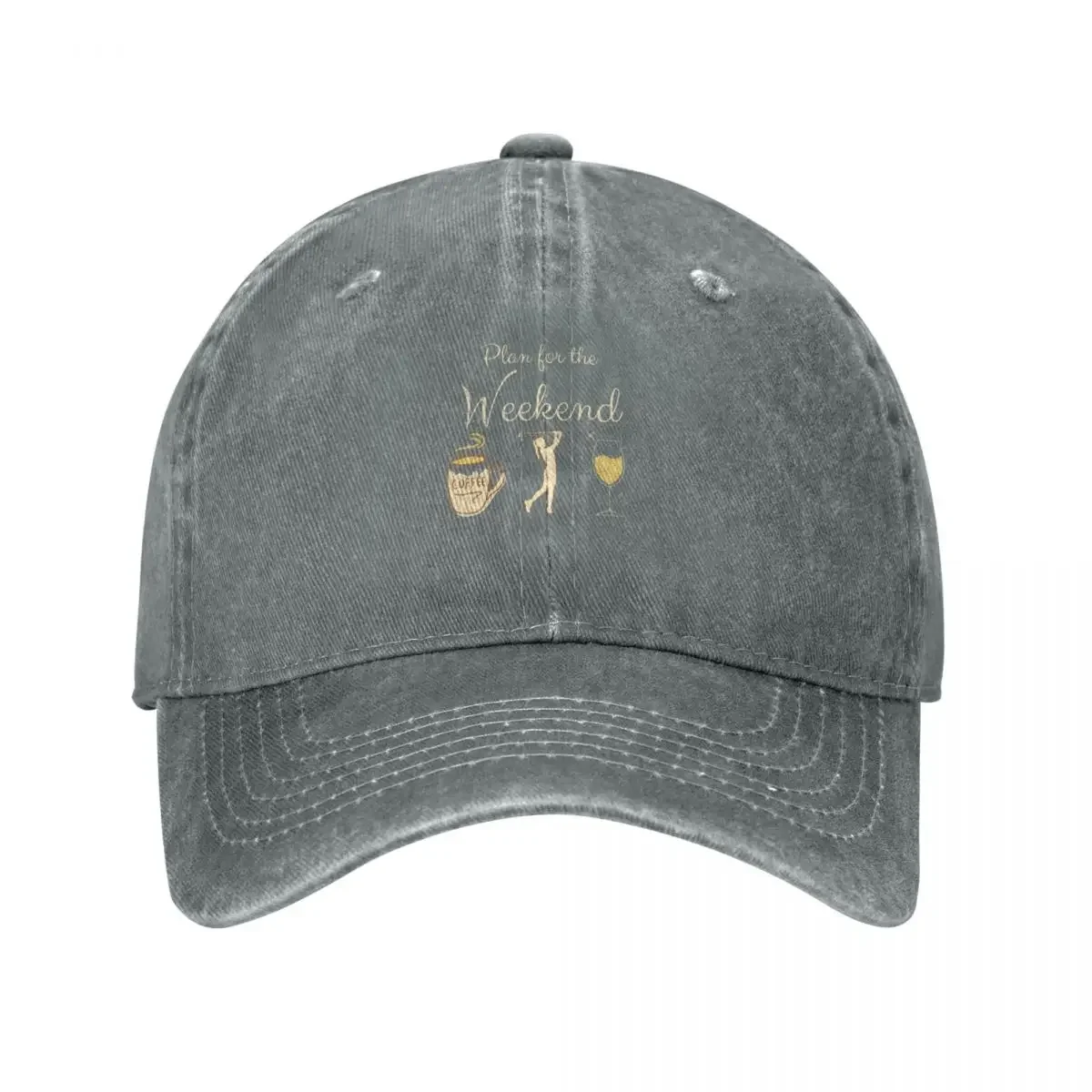

Plan for the weekend - just coffee golf wine Baseball Cap Streetwear Male hat Luxury man cap designer cap Men's Luxury Women's