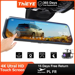 Thieye carview 4 Dash Cam 4k Video recorder Nachtsicht Dual Lens Spiegel DVR mit GPS Auto Kamera Recorder Rückfahr kamera für Auto