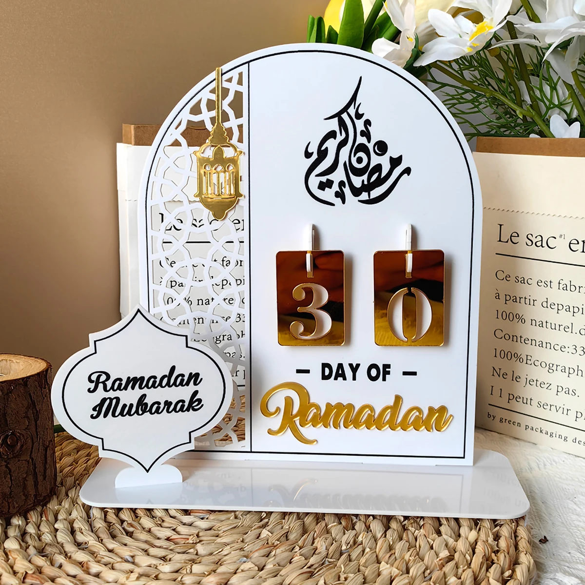 Ramadan Countdown Calendar Eid Mubarak Ornament Ramadan Decoration For Home 2025 Eid Aid Al-Adha Islam Muslim Party Supplies