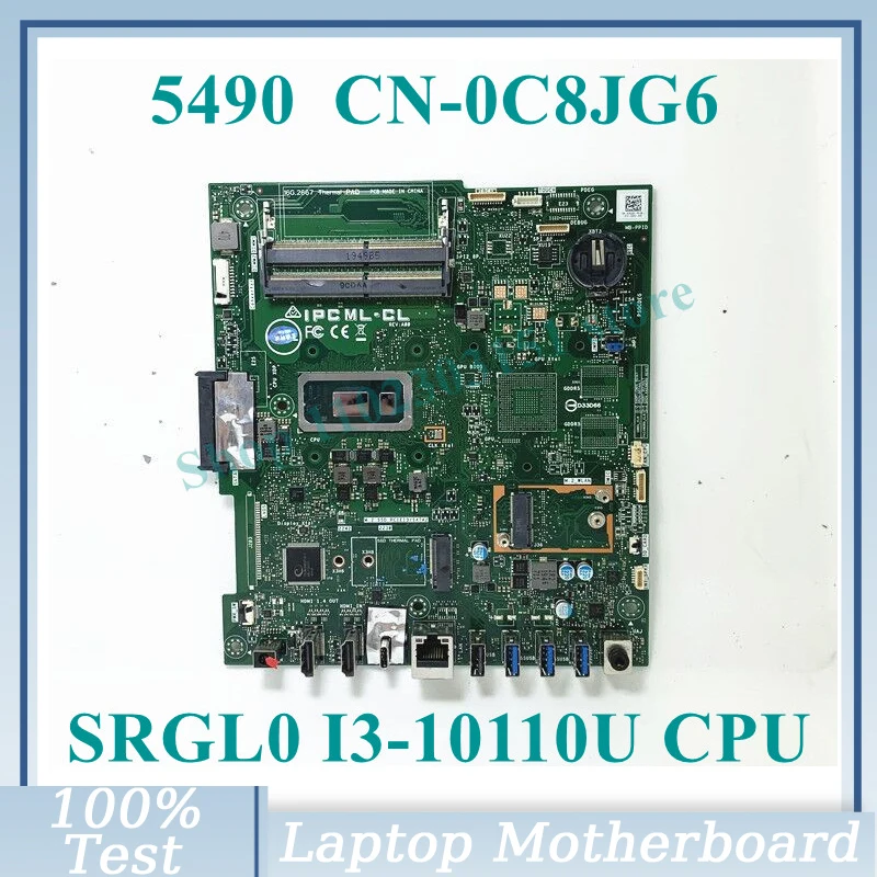 CN-0C8JG6 0C8JG6 C8JG6 With SRGL0 I3-10110U CPU Mainboard For Dell 5490 7790 Laptop Motherboard 100% Fully Tested Working Well