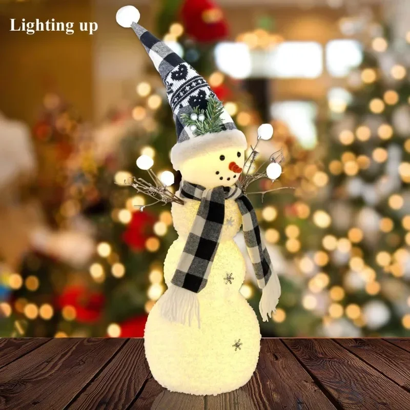 Christmas Light-up Snowman Figurines Decorations Perfect Indoor