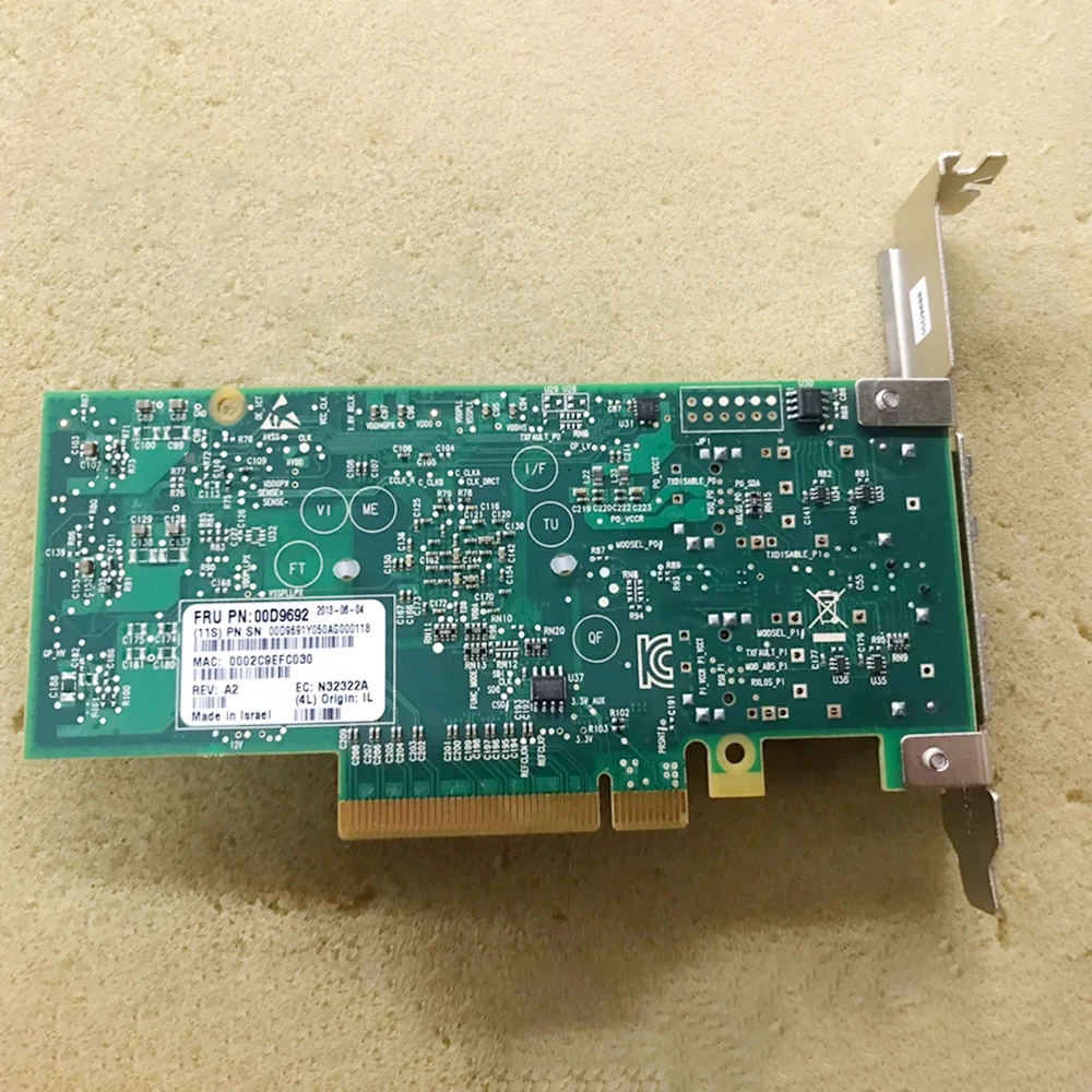 For Mellanox ConnectX-3 00D9692 MCX312A 10G Dual Optical Port Card