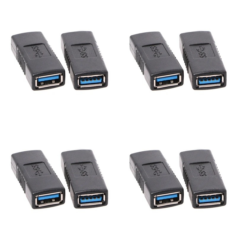 

Новинка 2023 года, 8 шт., USB 3,0, тип A, переходник «мама-мама», разъем для изменения пола