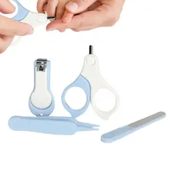 Baby Nail Clippers Baby Clippers Nursery Care Set Nail Trimmer Pedicure Kit Baby Manicure With Round Head Scissors Tweezers Nail