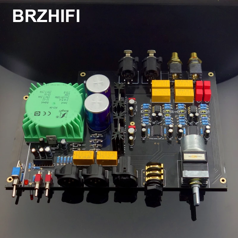 BRZHIFI Audio E600 Fully Balanced Input and Output Headphone Amplifier Board Low Distortion Finished Board Kit