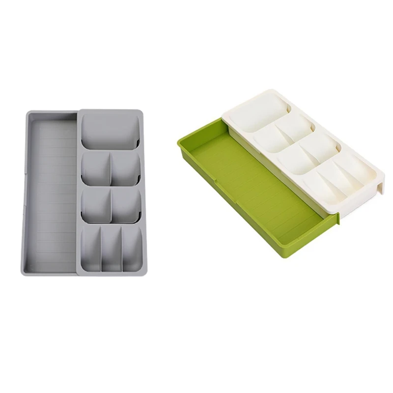 

Kitchen Organizer Cutlery Drawer Storage Box Tray Fork Spoon Divider Container For Kitchen Utensils