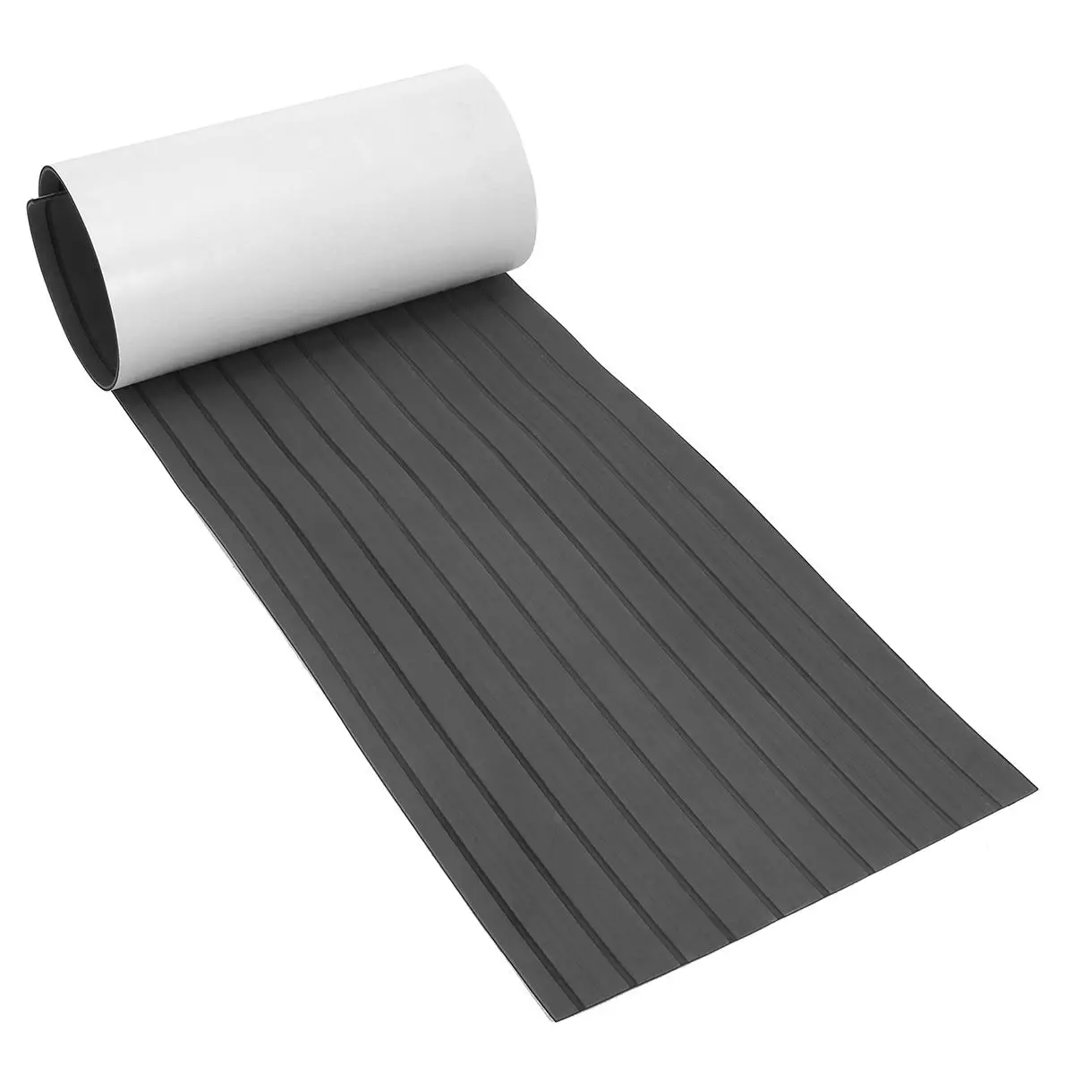 Self-Adhesive Foam Teak Decking EVA Foam Marine Flooring Faux Boat Decking Sheet Accessories Marine Gray Black 2400x600x6mm