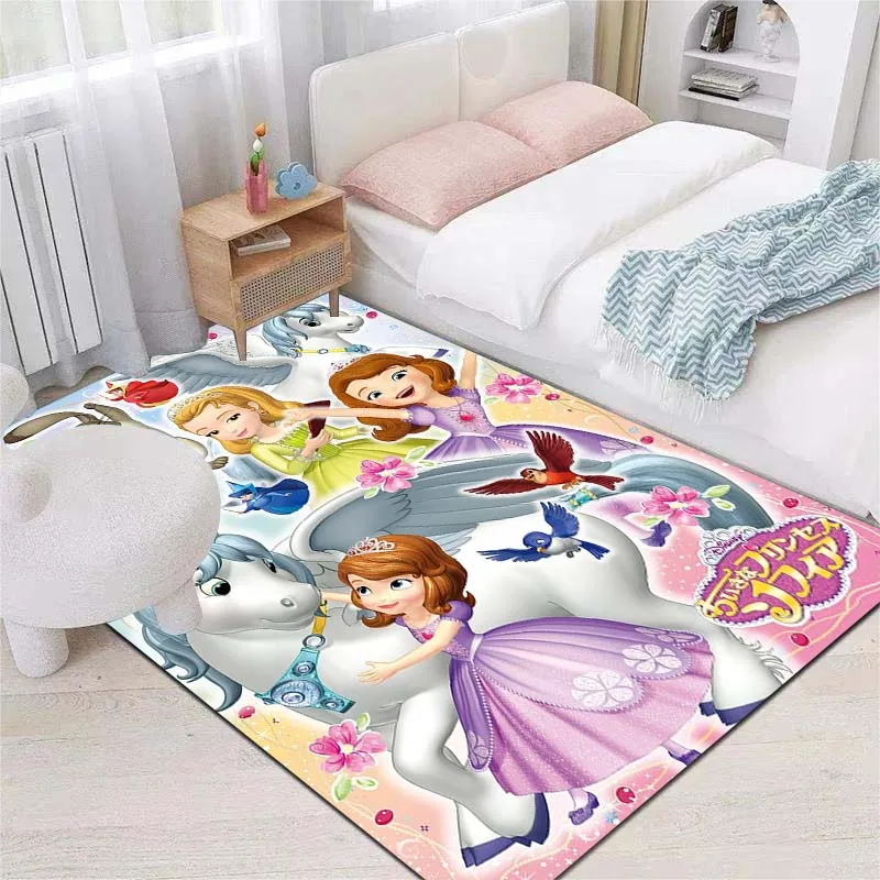 Disney Cute Cartoon Princess Sofia The First Carpet Children's Room Decorative Carpet Living Room Bedroom and Carpet