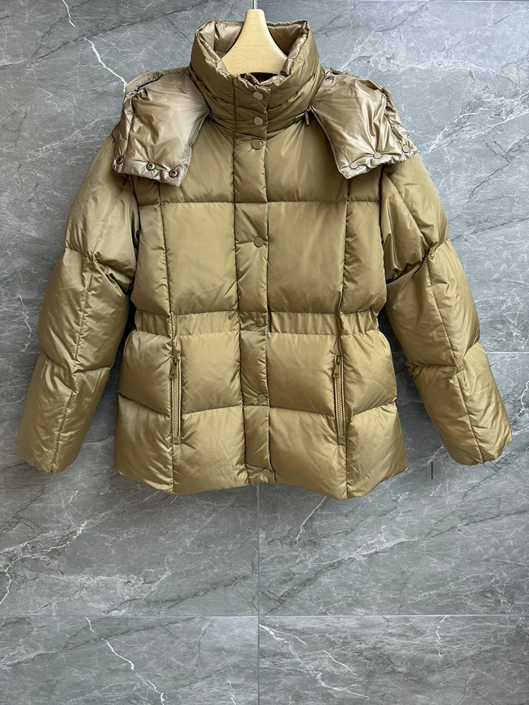 

SVORYXIU 2025 Winter Casual Style Detachable Hood Design Warm Down Jacket Women's Fashion Thicken Loose Down Jacket