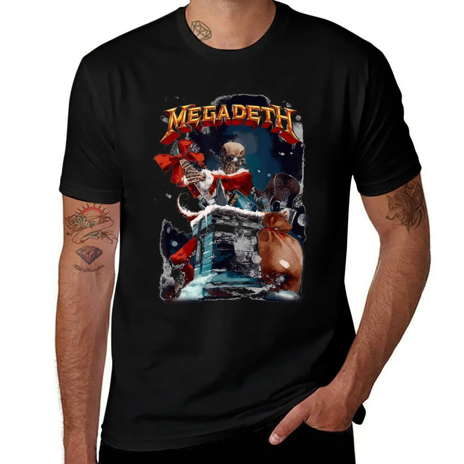 Mega Death Santa Vic Chimney Holiday T-Shirt Trend Art Print T-Shirt