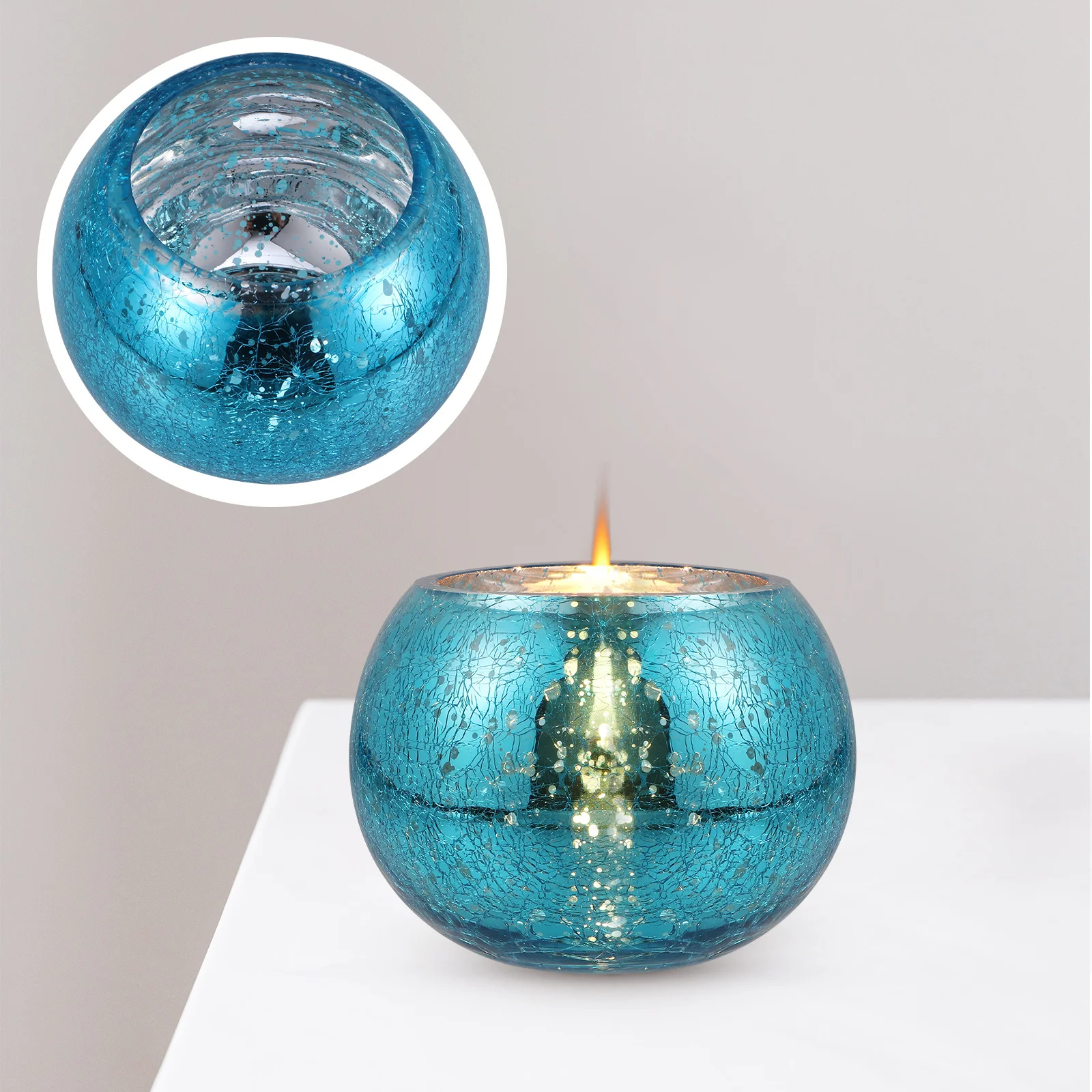 

1Pcs Glass Holder Empty Cup Aromatherapy Tealight Holder Creative Decor for Relaxing Home Gift