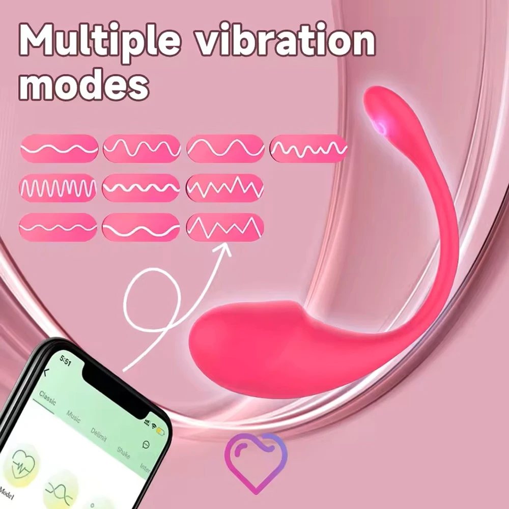 APP Controlled Vaginal Vibrators G Spot 9 Speed Anal Vibrating Egg Massager Wearable Stimulator Adult Sex Toys for Women Couples