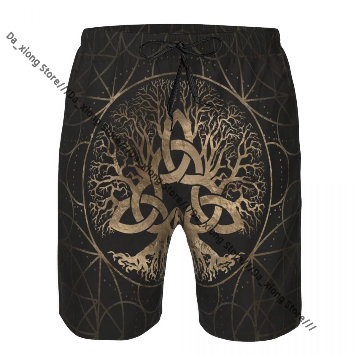 Men Beach Short Quick-drying Swimming Trunk Yggdrasil The World Tree Swimwear Swimsuit Bathing Shorts