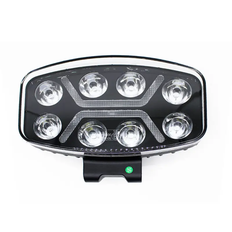 9-Inch square spotlight top light 4-point double C 24V truck semi-hanging modified searchlight daytime running light