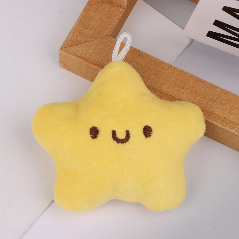 1Pc Cute Stars Plush Toy Doll Squeak Keychain Fluffy Soft Stuffed Toy Backpack Bag Pendant Adorkable Gift For Kids