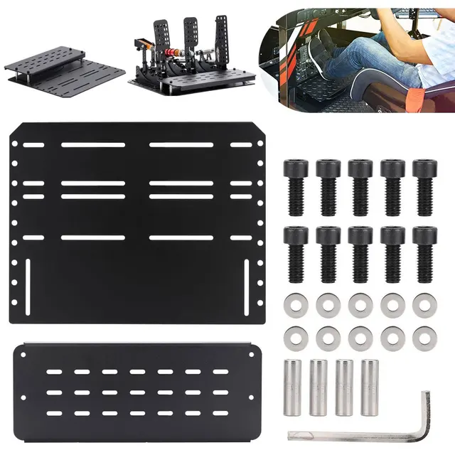 Sim Racing pedał kokpit podłogowy 3 pedały koła z ogniwem obciążnikowym dla pc G27 G29 T300rs symulator automatycznego jazdy