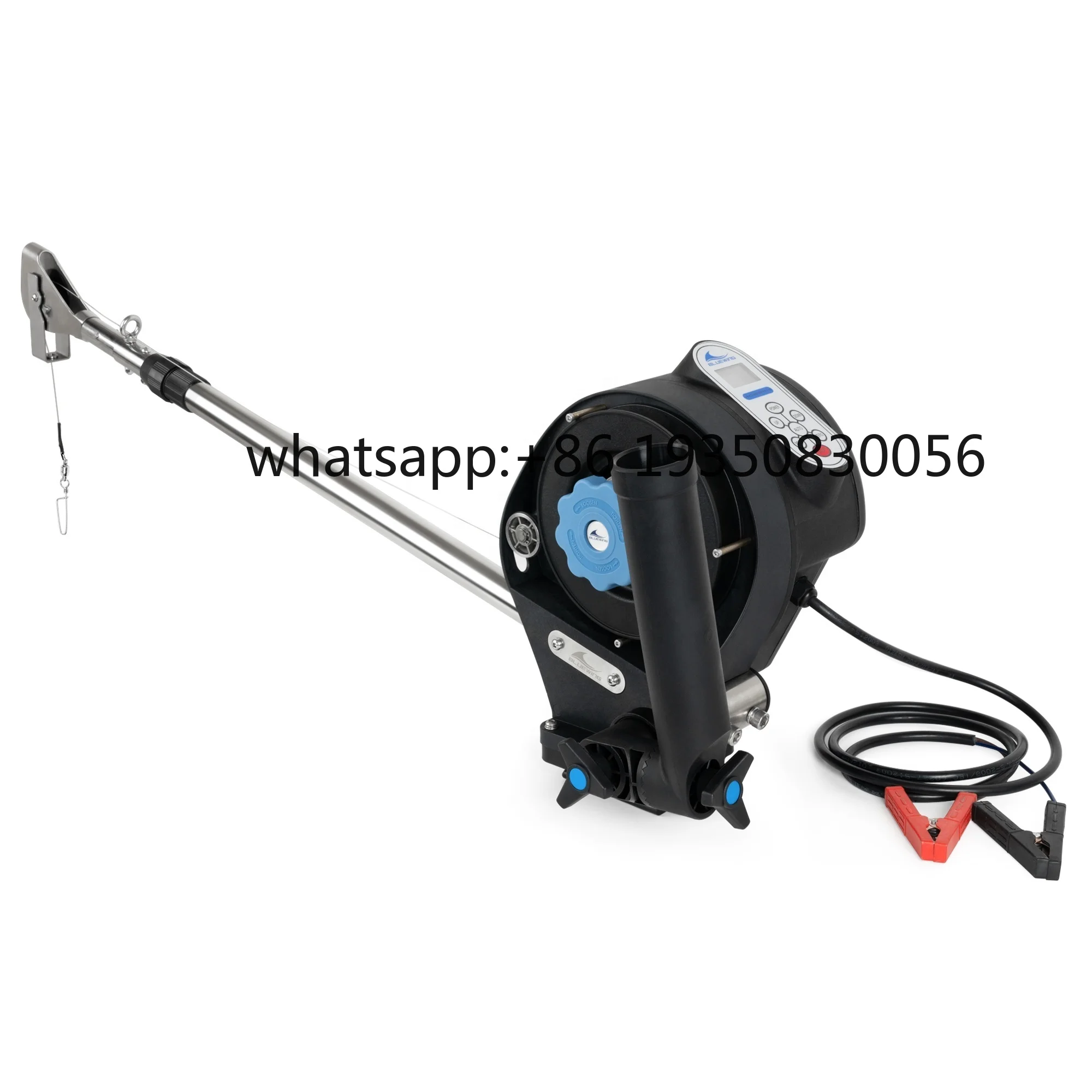 

Electric Auto Downrigger Billfish 180 with Telescopic Stainless Boom and Universal Quick Release Base for Deep Trolling