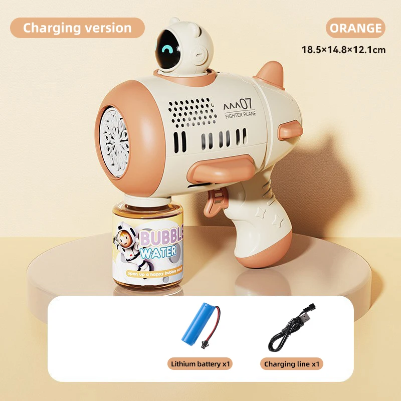 Machine à bulles électrique automatique pour astronaute, poignée légère, pistolet à bulles, plage, jeu de fête en plein air, jouets fantaisie pour enfants, cadeaux