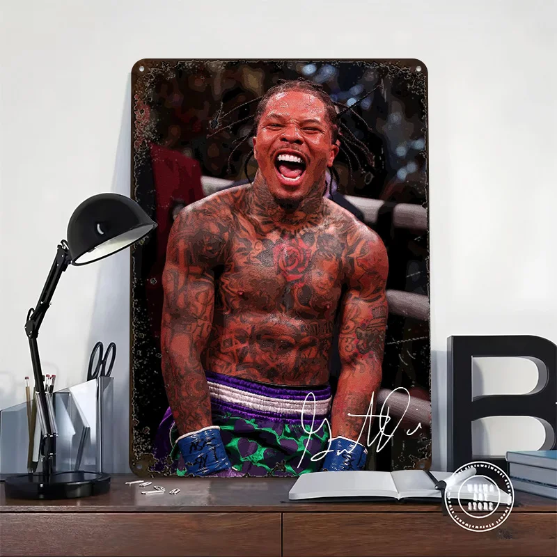 Gervonta Davis Tinplate Poster Customized Wall Art Vintage Metal Signs Retro Tin Plaque for Home and Decoration Gaming House