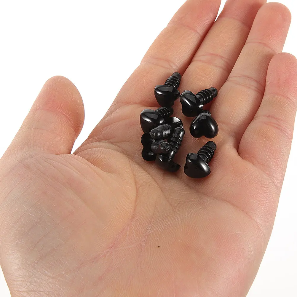 

100 шт. безопасных носиков в форме сердца для мягких игрушек, сменные детали для рукоделия, аксессуары для вязания крючком, маленькие носики для животных, DIY