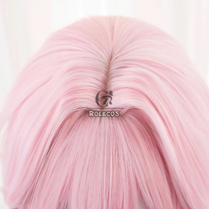 ROLECOS Synthetisch Haar Spel Honkai: Star Rail 7 Maart Cosplay Pruiken 7 Maart Halloween 43 cm Gemengde Roze Pruik Synthetisch haar