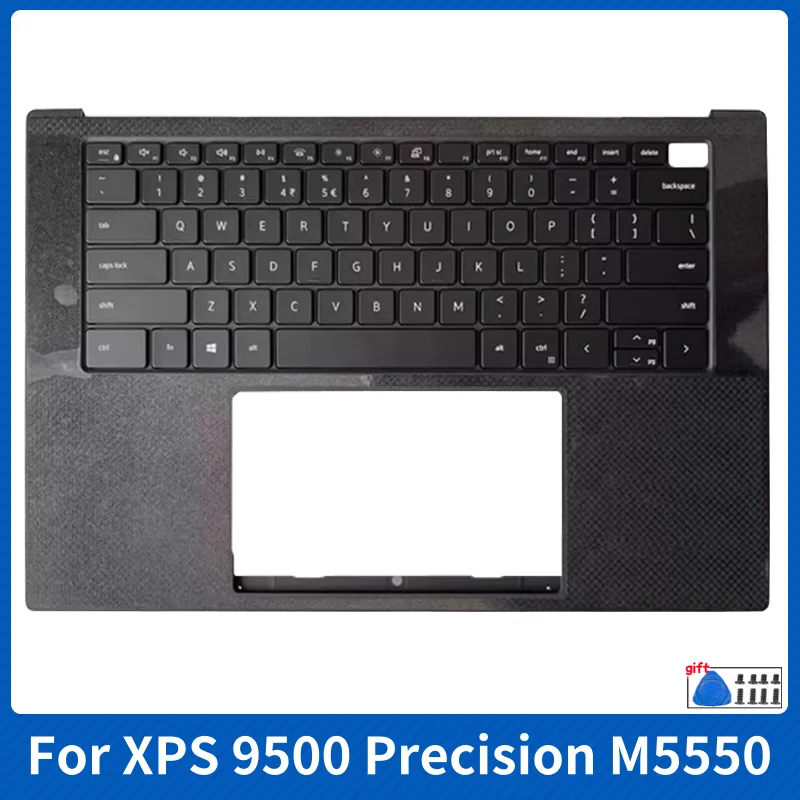 

Новинка для DELL XPS 15 9500 9510 Precision 5550 M5560, оригинальная подставка для рук/клавиатура США для ноутбука с подсветкой, сменный чехол для компьютера
