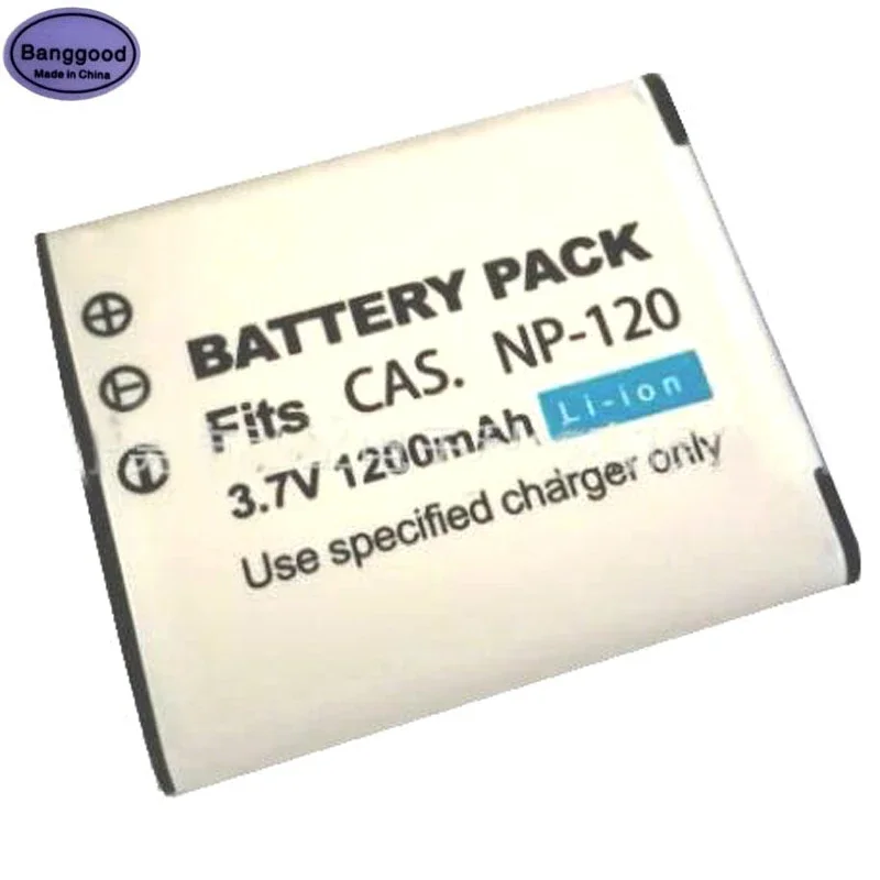 

High Capacity 3.7V 1200mAh NP-120 NP120 CNP-120 Camera Battery for Casio Exilim EX-S200 EX-S300 EX-ZS10 EX-ZS12 ZS15 ZS20 ZS30