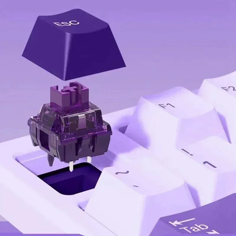 TTC المشتعلة الأرجواني Keyswitch V2 الخطي التبديل 42 جرام 3 دبابيس مكتب ألعاب الإلكترونية الرياضة لوحة المفاتيح الميكانيكية Lubed مفاتيح