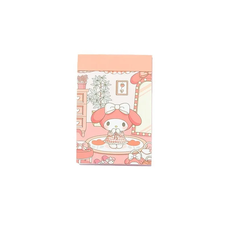 50Sheets Kawaii Sanrio Stickers Book Hello Kitty Cinnamoroll Kuromi Kids Mini Sticker Decorative Hand Account Laptop Stationery